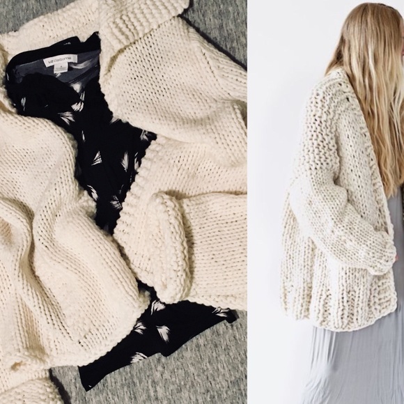 Express Sweaters - Express Cozy Hand-knit Chunky Cardigan Sweater